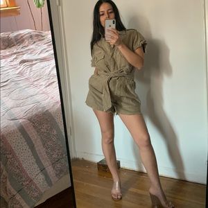 Free People Chore Romper XS